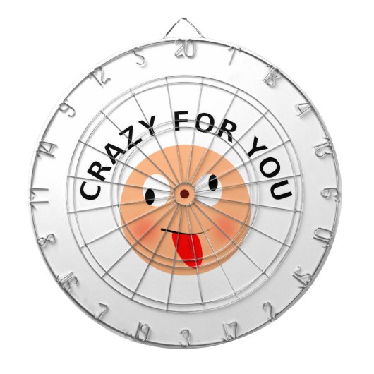 Crazy voor jou dartbord (Voorkant)