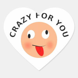 Crazy voor jou hart sticker