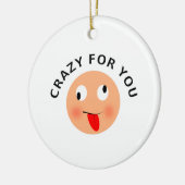 Crazy voor jou keramisch ornament (Links)