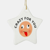 Crazy voor jou keramisch ornament (Rechts)