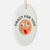 Crazy voor jou keramisch ornament (Rechts)