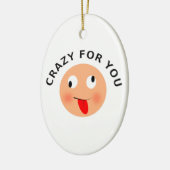 Crazy voor jou keramisch ornament (Links)