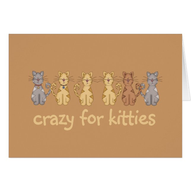 Crazy voor Katten Tshirts en geschenken (Voorkant Horizontaal)