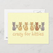 Crazy voor Katten Tshirts en geschenken Briefkaart (Voorkant / Achterkant)