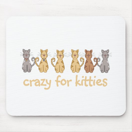 Crazy voor Katten Tshirts en geschenken Muismat (Voorkant)
