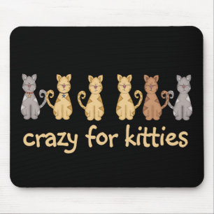 Crazy voor Katten Tshirts en geschenken Muismat