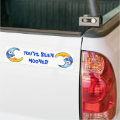 Crazy "VOUS AVEZ ÉTÉ MOONED" Cartoon Sticker (Sur camion)