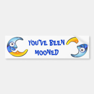 Crazy "VOUS AVEZ ÉTÉ MOONED" Cartoon Sticker