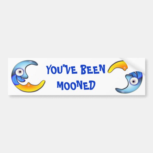 Crazy "VOUS AVEZ ÉTÉ MOONED" Cartoon Sticker (Devant)