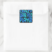 Crazy Water Polo Player Vierkante Sticker (Tas)