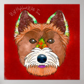 Crazy West Highland White Terrier Poster (Voorkant)
