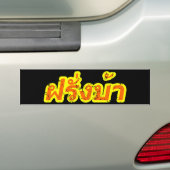 Crazy Westerner ♦ Farang Ba in de Thaise taal ♦ Bumpersticker (Op auto)