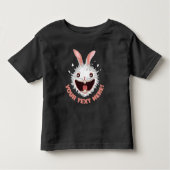 Crazy White Rabbit Face Kinder Shirts (Voorkant)