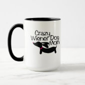 Crazy Wiener Chien Maman Dachshund Café Mug (Gauche)