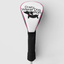 Crazy Wiener Dog Mom Golf Head Hoesje