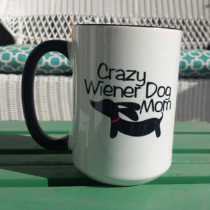 Crazy Wiener Dog Mom Teckel Koffie Mok