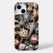 Crazy Wildlife Groep Case-Mate iPhone Case (Achterkant)