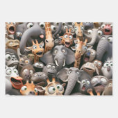 Crazy Wildlife Groep Inpakpapier Vel (Voorkant 3)