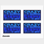 Crazy Wiskunde Professor Rechthoekige Sticker (Vel)