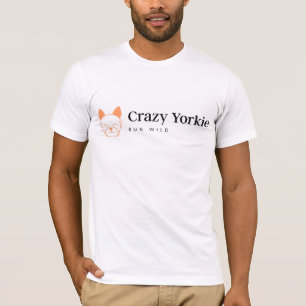 Crazy Yorkie Mannen Premium Canvas T-shirt