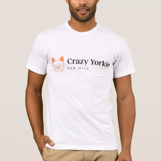 Crazy Yorkie Mannen Premium Canvas T-shirt