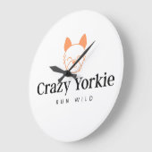 Crazy Yorkie Time Horloge (Angle)