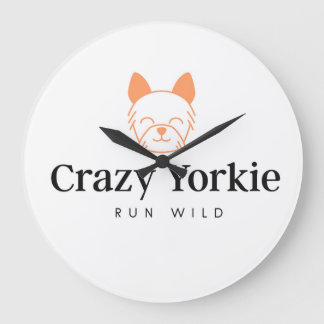Crazy Yorkie Time Muur Klok
