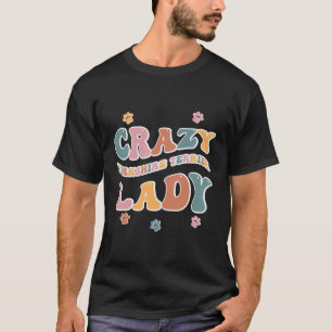 Crazy Yorkshire Terrier Lady ontwerp voor Hondenli T-shirt