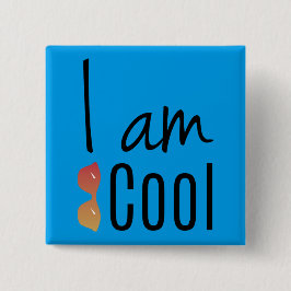 Crazydeal p592 Ik ben een coole standaard vierkant Vierkante Button 5,1 Cm