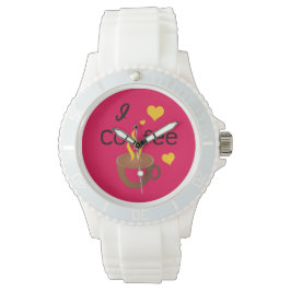 Crazydeal p602 Ik hou van koffie super geweldige h Horloge