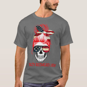 CrazyRedheadLadySkull T-shirt