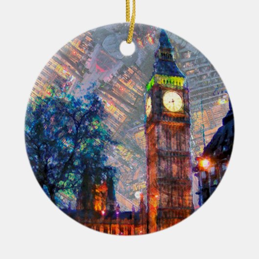 Crcle Ornament-Big Ben Keramisch Ornament (Voorkant)
