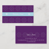 CRE8TIVE DESIGN 04 PAARSE BLAUW VISITEKAARTJE (Voorkant / Achterkant)