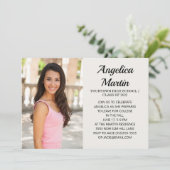 Cream 2 faces 3 Photo Graduation Party Invitation (Debout devant)