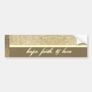 Cream and Bronze Paisely Bumpersticker