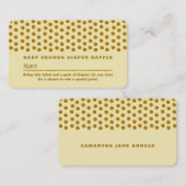 Cream and Gold Polka Dot, Diaper Raffle Ticket Informatiekaartje (Voorkant / Achterkant)