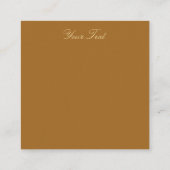 Cream and Gold Scrapbook Style Vierkante Visitekaartje (Achterkant)