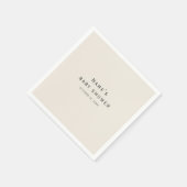 Cream Baby shower servetten (Hoek)