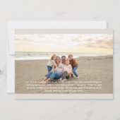 Cream Beach Collage Foto Kerst Kaart (Achterkant)