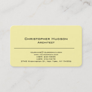Cream & Beige Achtergrond Kleur Bedrijf Architect Visitekaartje
