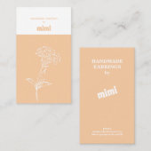 Cream Beige Earring Display Visitekaartje (Voorkant / Achterkant)