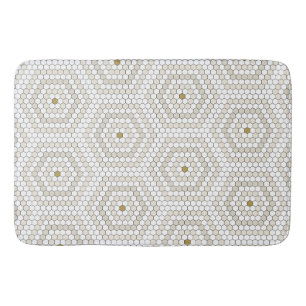 Cream & Beige Hexagon Penny Tegel Hex Tegel Patroo Badmat