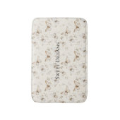 Cream Beige Sand Butterflies Badmat (Voorkant Verticaal)