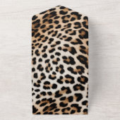 Cream Black Leopard-afdrukken All In One Uitnodiging (Buitenkant)