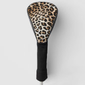 Cream Black Leopard-afdrukken Golfheadcover (Voorkant)