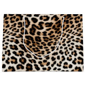 Cream Black Leopard-afdrukken Groot Cadeauzakje (Voorkant)