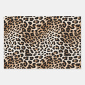 Cream Black Leopard-afdrukken Inpakpapier Vel (Voorkant)