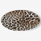 Cream Black Leopard-afdrukken Papieren Bordje (Gekanteld)