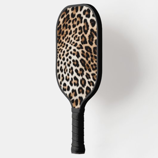 Cream Black Leopard-afdrukken Pickleball Paddle (Links)