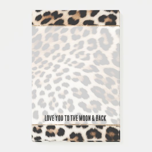Cream Black Leopard-afdrukken Post-it® Notes (Voorkant)